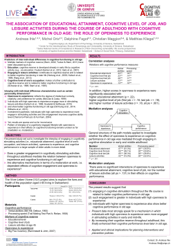 the association of educational attainment, cognitive level of