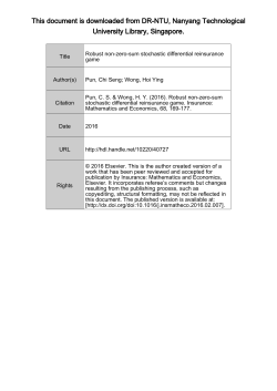 Title Robust non-zero-sum stochastic differential - DR-NTU