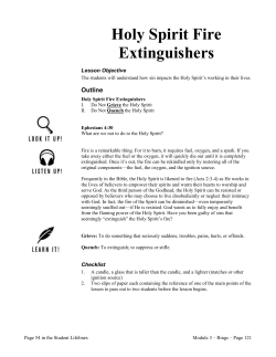 Holy Spirit Fire Extinguishers