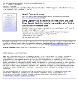 Health Communication Using Cognitive and Affective Illustrations to