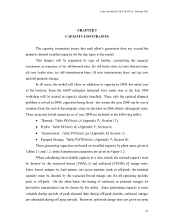 CHAPTER 3 CAPACITY CONSTRAINTS The capacity constraints