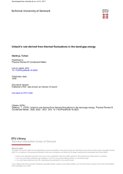 Urbach`s rule derived from thermal fluctuations in the band