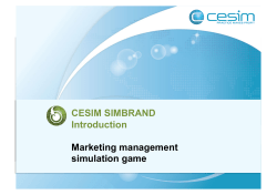 CESIM GLOBAL CHALLENGE Introduction Simulation for