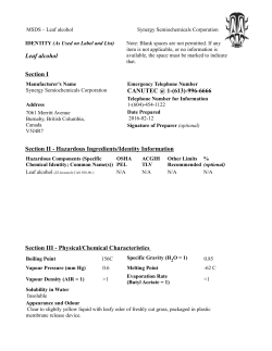 Leaf alcohol - Synergy Semiochemicals