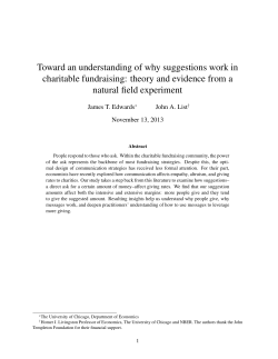 Toward an understanding of why suggestions work in charitable