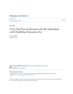 Over-Due Process Revisions for the Individuals with Disabilities