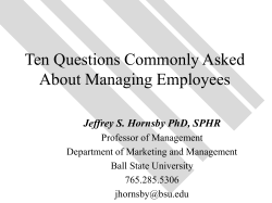 People Problems in the Workplace: An Overview of
