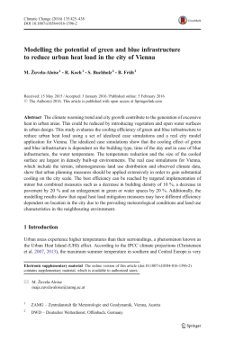 Modelling the potential of green and blue infrastructure to reduce