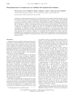 Photoenhancement of luminescence in colloidal CdSe quantum dot