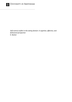A cognitive, affective, and behavioral perspective D. Becker