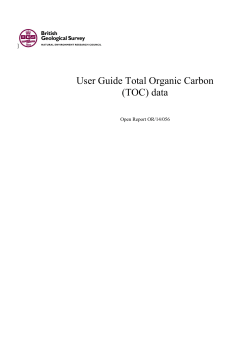 User Guide Total Organic Carbon - Open Report OR/14/056