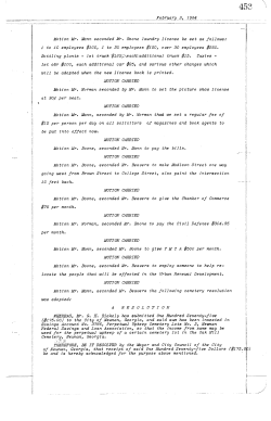 Motion Mr. Mann seconded Mr. Boone laundry license be set as