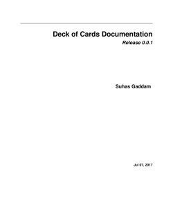 Deck of Cards Documentation
