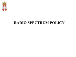 RADIO SPECTRUM POLICY