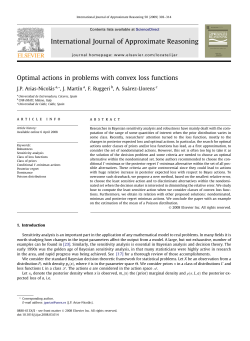 Optimal actions in problems with convex loss functions