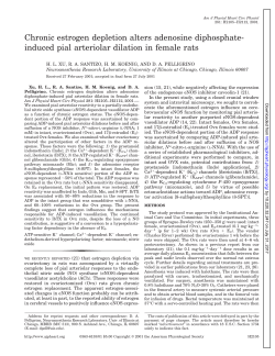 Chronic estrogen depletion alters adenosine diphosphate