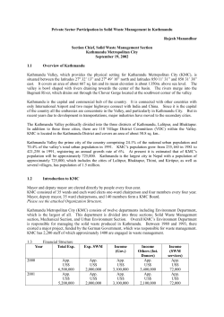 Private Sector Participation in Solid Waste Management in Kathmandu