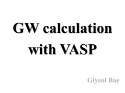 GW calculation VASP