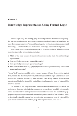Knowledge Representation Using Formal Logic