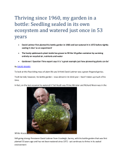 Closed Ecosystem Thriving since 1960