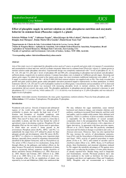 713 Effect of phosphite supply in nutrient solution on yield