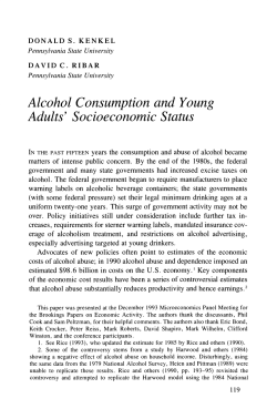 Alcohol Consumption and Young Adults` Socioeconomic Status