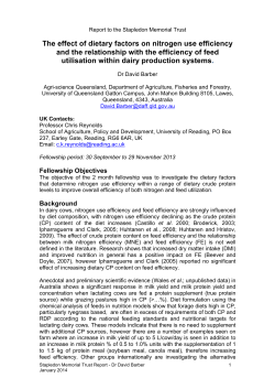 The effect of dietary factors on nitrogen use efficiency and the