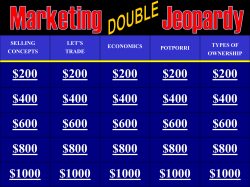 Marketing Double Jeopardy 2