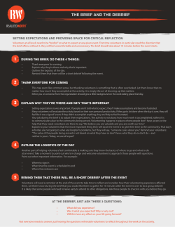 RW The Brief and the Debrief