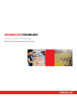 Agile Product Lifecycle Management for Process