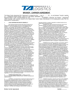 broker - carrier agreement