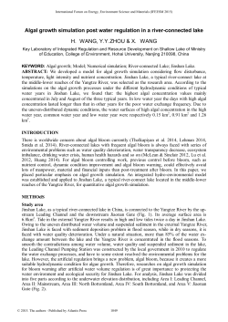 Algal growth simulation post water regulation in a