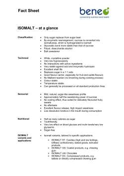 ISOMALT - at a glance