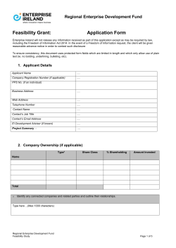 Application Form (Market Access Grant)