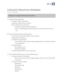 Cognitive-Perceptual Disorders