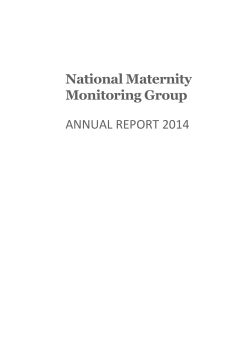 National Maternity Monitoring Group Annual