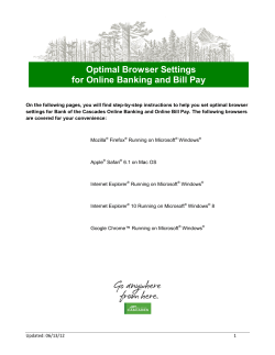 Optimal Browser Settings for Online Banking and Bill Pay