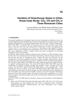 Variation of Greenhouse Gases in Urban Areas