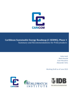 Caribbean Sustainable Energy Roadmap (C-SERMS)
