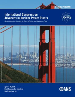 International Congress on Advances in Nuclear Power Plants