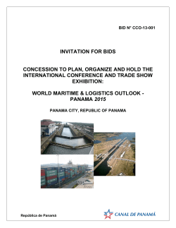 invitation for bids concession to plan, organize and hold the