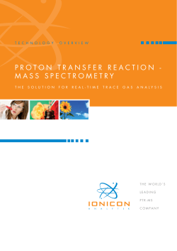 IONICON PTR-MS technology overview