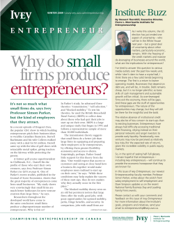 entrepreneurs? firms produce Why do small