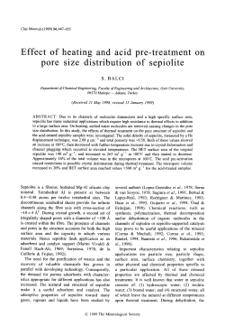 Effect of heating and acid pore size distribution pre