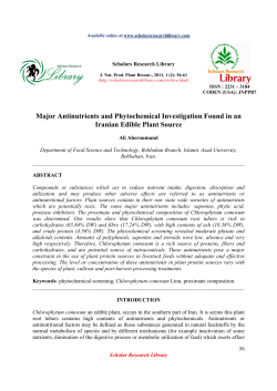 Major Antinutrients and Phytochemical Investigation Found in an