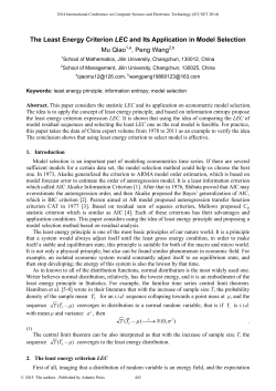 The Application of Least Energy Method in Economic