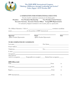 English - XXIX BPW International Congress. Cairo, Egypt 23