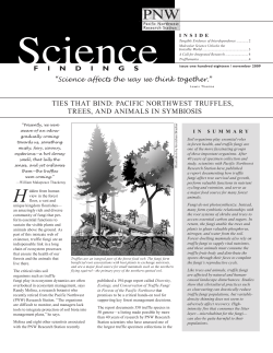 Pacific Northwest Truffles, Trees, and Animals in Symbiosis