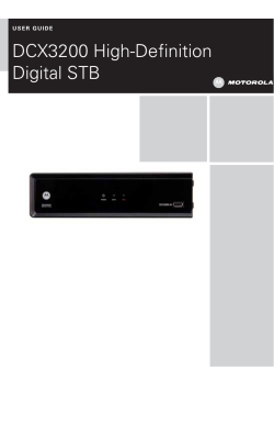 DCX3200 User Guide