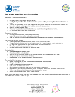 How to make natural dyes from plant materials